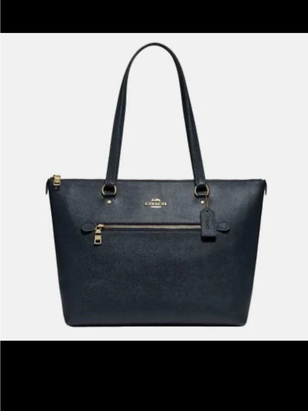 Coach Gallery Tote (F79608) Black Cross Grain Leather Bag